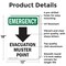Signmission Evacuation Muster With Symbol, 12 in W x Rectangle, Aluminum OS-2PACK-EM-A-1218-V-10474 - alternate 2